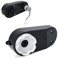 Рульовий редуктор для дитячого електромобіля в зборі з мотором Bambi Racer M 6259-ST GEAR (24V, 5000RPM, вісь: Ø10 мм, ↔ 17 см)