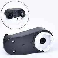 Рульовий редуктор для дитячого електромобіля в зборі з мотором Bambi Racer M 5899-ST GEAR (12V, 6000RPM, ↔17 см, вісь: Ø10 мм, адаптер: Ø62 мм)