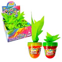 Кришталевий слайм "Морква-Полуниця" 33323 "Пані Булька", ЦІНА ЗА 12 ШТУК В БЛОЦІ, 2 кольори, блискітки, ароматизований, в коробці, МІКС ВИДІВ