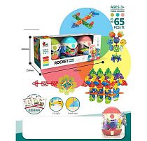 Конструктор 303-18 ЦІНА ЗА 3 ШТУКИ В БЛОЦІ, 65 деталей
