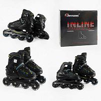 Ролики 5844-01 M розмір 35-38 колеса PU, d – 9 см, алюмінієва рама, підшипник ABEC-7, в коробці