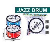 Барабан 3566 2 кольори, барабанні палички, стрічка, в пакеті