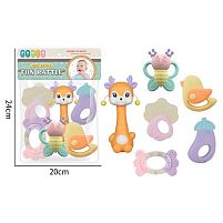 Набір брязкалець JHD 240 6 штук, прорізувач, в пакеті