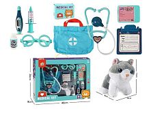 Набір лікаря 832-203 собачка, аксесуари, сумка, окуляри, в коробці