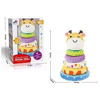 Пірамідка 678-16 "Жираф", м'яка, текстильна, в коробці