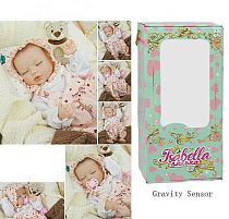 Пупс QM 24059 "TK Group", функціональний, датчик руху, звуки: сміх, плач, засинає, висота: 42 см, гумовий, пустушка, пляшечка, памперс, капелюшок