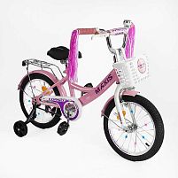 Велосипед дитячий двоколісний 20" Corso MAXIS CL-20904 кошик, прикраси, ручне гальмо, дзвіночок, додаткові колеса, ЗІБРАНИЙ НА 75%, в коробці