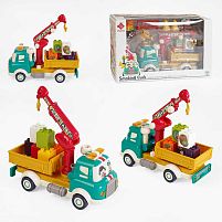 Машинка 88025 підсвічування, звуки, парогенератор, інерція, рухомі елементи, дорожні знаки, конструктор, в коробці