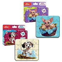 Максі-пазл "Котик2+Песик2" ME5032-10 "Ludum", 2 пазли по 16 елементів, в коробці
