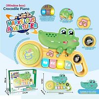 Піаніно HTL 8004 A 22х4,5х15 см, підсвічування, звуки, ноти, мелодії, режими гри, на батарейках, барабани, в коробці