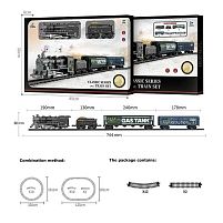 Залізниця 1601 C-1 18 елементів, 3 вантажні вагони, звук, підсвічування, в коробці