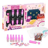 Алмазні стікери 87548 "4FUN Game Club", ручка зі змінними блоками, стрази, шаблони, у коробці