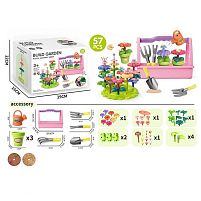 Конструктор A 42-4 “Квітковий сад”, набір садівника, 57 елементів, переноска для інструментів, граблі, лопата, вила, лійка, вазон, квіти, в кор