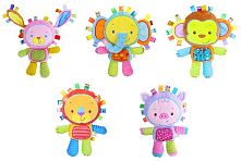 Брязкальце C 75355 м’яке, наповнення: синтепон, брязкаючі елементи, ВИДАЄТЬСЯ ТІЛЬКИ МІКС ВИДІВ