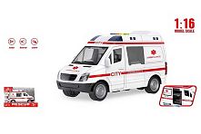 Машина WY 590 E "Швидка допомога", підсвічування, звуки, інерція, в коробці