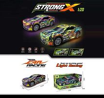 Машинка 111-11 2 кольори, інерція, протиударний корпус, масштаб 1:20, підсвічування, звуки, на батарейках, в коробці