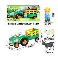 Трактор 500-762 підсвічування, звук, тварини, фермер, в коробці