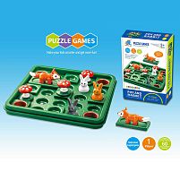 Настільна гра XT 2008 фігурки тварин, ігрове поле, буклет з 60 завданнями, в коробці