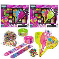 Креативні прикраси 90380 "4FUN Game Club", 2 види, віяло, браслети, аксесуари, намистини, в коробці