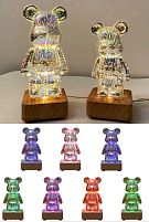 Нічник C 67116 висота 23 см, вбудований акумулятор, проєкція, пульт, 5 режимів, регульована яскравість, в коробці, ВИДАЄТЬСЯ ТІЛЬКИ МІКС КОЛЬОРІВ