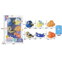 Набір пискавок YR 801 D 6 фігурок, гумові, в коробці