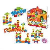 Конструктор 3029 56 елементів, машинка, кумедні фігурки, блоки з цифрами, в сумці