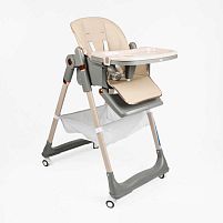 Стільчик для годування Toti 12055 мягкий чохол PU, 4 колеса, з’ємний столик, корзинка, в коробці