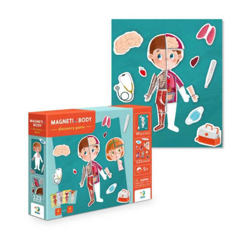 Розвивальна магнітна гра "Людське тіло" 200220 123 елементи "Dodo"