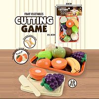Продукти на липучці JQ 912-4 10 елементів, овочі, фрукти, таця, дощечка, ніж, в пакеті