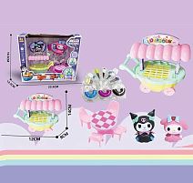 Набір героїв YQ 507 2 фігурки героїв, візок з морозивом, стіл та стільці, аксесуари, в коробці