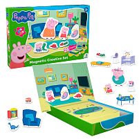 Магнітна гра з планшеткою "Peppa Pig" 200665 "DoDo", 1 магнітна дошка, 26 магнітних елементів, в коробці