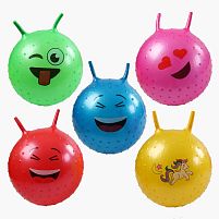 Стрибун гумовий C 72552 діаметр 43 см, ручки-вушка, в пакеті, ВИДАЄТЬСЯ ТІЛЬКИ МІКС ВИДІВ