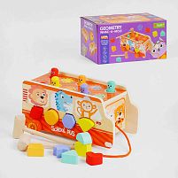 Каталка логічна C 57605 сортер, стукалка, 10 елементів, в коробці