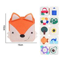 М'яка книжка-бізіборд 25002 фетр, пальчикові ігри, дзеркало, елементи на липучках, в пакеті