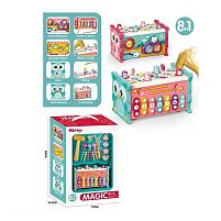 Ігровий центр 688-29 2 види, стукавка, магнітна риболовля, шестерні, сортер, пальчикові ігри, ксилофон, годинник, каталка, в коробці