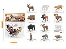 Набір тварин YJ 839 D "Дикі звірі", 12 фігурок, середня довжина 5.5 см, в пакеті