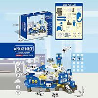 Трек ZX 005 A “Поліцейська станція”, звук, підсвічування, механічний ліфт, автоматичний підйомник, 4 моделі мінітранспорту, в коробці