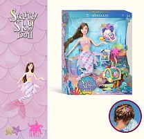 Лялька SK 050 C "Русалонька", висота 30см, зажимчик та гребінець для волосся, знімний одяг та взуття, в коробці