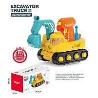 Спецтехніка 6232 “Екскаватор”, розмір: 20х13х20 см, підсвічування, музика та звуки, колесо вільного ходу, платформа обертається, рухомий ківш, ел