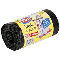 Пакети для сміття з ручками суперміцні TOP PACK 60л 100шт/уп 60*80см Stenson TP4-205-3