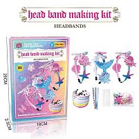 Набір для створення прикрас JX 20437-1 A 6 обручів, кольорові стрічки, прикраси, в коробці