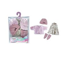Одяг для пупса YLC 235 K шубка, шкарпетки, сукня, шапочка, для ляльок зростом 30-35 см, в пакеті