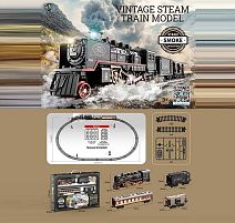 Залізниця HS 8021 A локомотив, 3 вагони, звуки, підсвічування, парогенератор, в коробці