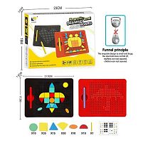 Дошка магнітна TSQ - 380 A 2 види, магнітна гра, мозаїка, 112 деталей, в коробці