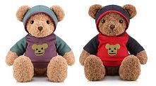 М`яка іграшка M 19263 2 види, “Ведмедик”, висота: 34 см, одяг знімається
