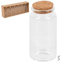 Баночка з корковою кришкою 6шт/уп 110мл Stenson R34242