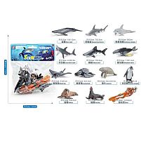 Набір тварин YJ 802 D 12 фігурок морських жителів, 1 фігурка аквалангіста, в коробці