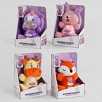 М'яке брязкальце UK-70104 TK Group", 4 види, ОЗВУЧУВАННЯ УКРАЇНСЬКОЮ МОВОЮ, підсвічування, 3 пісні, 3 колискові, в коробці