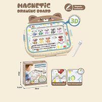 Магнітна гра 666-7 B “Песик”, магнітний стилус, сортер, кульки, в коробці