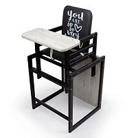 Стільчик-трасформер для годування немовлят Ommi Graphite аляска